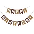 thumbnail image 1 of Banner de cumpleaños Woizoeiy Happy Birthday Brown para niño/niña, 1 of 7
