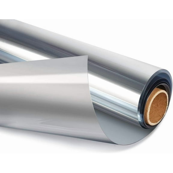 One Way Window Film, Daytime Privacy Sun 35.4 x 196.8 Inch Silver