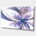 thumbnail image 2 of Light Blue Fractal Flower Design - Floral Canvas Art Print, 2 of 3