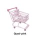 thumbnail image 4 of Inteprter Mini carrito de compras, carro de mano de mesa, supermercado, juguetes maravillosos para niños, adornos artesanales de simulación, Decoración del hogar rosa mixto, 4 of 6