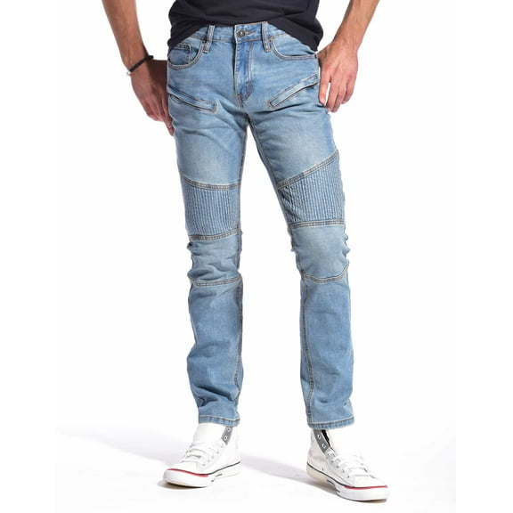 MEN'S BIG BEN FIVE POCKETS MOTO SLIM FIT JEANS