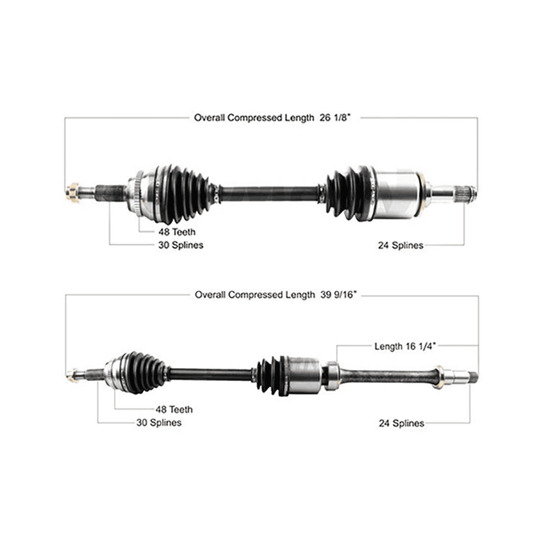 TrakMotive Front CV Axle CV Joint Shaft Assembly Assembly For Lexus
