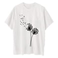 thumbnail image 3 of Camisetas de Manga Corta para las Mujeres Impreso Cuello Redondo Suelto Camiseta, Casual Cuatro Estaciones Blusa para el Hogar, 3 of 3
