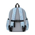 thumbnail image 3 of Paisley and Damask Blue Pattern Cute School Backpack with Padded Back and Adjustable Shoulder Straps 13.4"x11"x4.7", 3 of 5