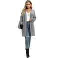 thumbnail image 4 of LARACE Women's Cardigans with Pockets Casual Lightweight Open Front Cardigan Sweaters for Women Gray L, 4 of 9