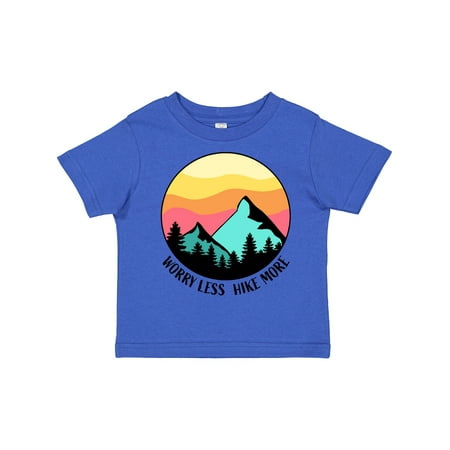 

Inktastic Worry Less Hike More Mountains at Sunset Gift Toddler Boy or Toddler Girl T-Shirt