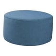 thumbnail image 2 of Ottoman Slipcovers Round Ottoman Footstool Cover Removable Blue, 2 of 8