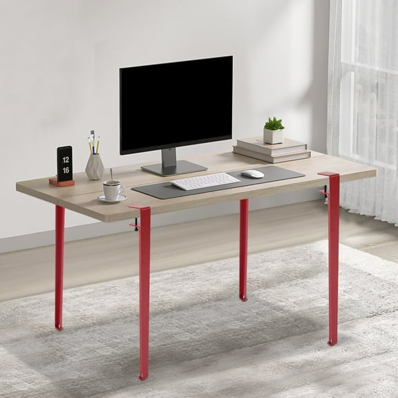 4pcs Adjustable Table Legs, Table Clamp Legs, F-shaped Table Legs Red