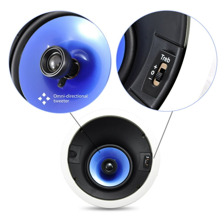 Pyle 6.5 Inch 2 Way 250W High Performance Directional In Ceiling