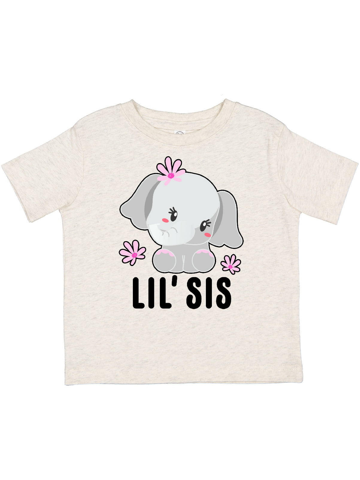 Inktastic Big Sis Elephant Toddler T-Shirt Kids Sister Siblings Cute Girls For 