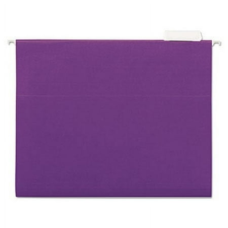 UPC 087547141205 product image for Deluxe Bright Color Hanging File Folders  Letter Size  1/5-Cut Tab  Violet  25/B | upcitemdb.com