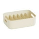 thumbnail image 5 of Caja organizadora de escritorio multifuncional | Caja de almacenamiento de plástico de 25 x 18 x 8 cm con asa | Soporte para artículos de oficina y bolígrafos con compartimentos | Blanca, 5 of 6