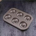 thumbnail image 4 of Molde para donas para hornear - Molde para donas antiadherente con 6 moldes para donas - Incluye bandejas para donas de acero, 4 of 5