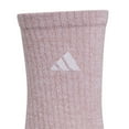 thumbnail image 2 of Girl's adidas 6-Pack Athletic Cushioned Crew Socks Color: Light Gray Aqua Size: LARGE, 2 of 4