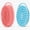 Pink & Blue, variant on AIMAIAIMAI Double-Sided Silicone Body Scrubber Bath Brush, 2 Count, Pink and Black
