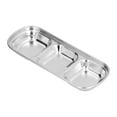 thumbnail image 3 of Plat d'Assaisonnement en Acier Inoxydable avec Grille Divisée pour Collations - Écologique, Assiette Polyvalente pour Camping, Randonnée, Cuisines d'Affaires, 3 of 8