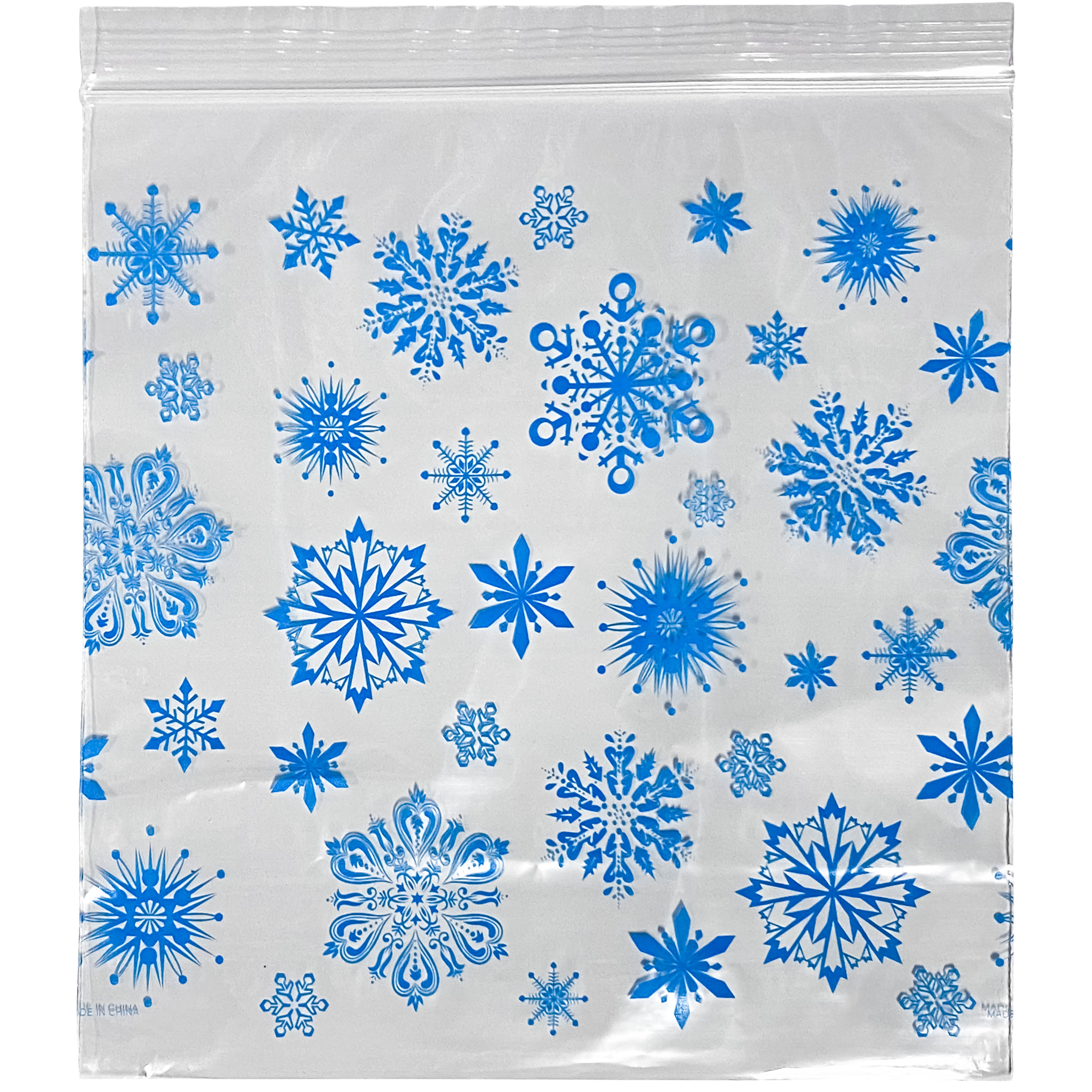 Set of 180 Christmas Holiday Treat Bags with Zip Lock, 3 Assorted Styles  (180 Bags) 