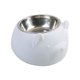 thumbnail image 4 of Comedero para perros inclinado a 15 degree, de acero inoxidable, para gatos y cachorros de interior. Blanco, 4 of 9