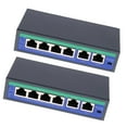 thumbnail image 1 of 2x Conmutador adaptador de corriente Ethernet PoE de 6 puertos 4 puertos PoE y 2 enlaces ascendentes 10 / 100Mbps Hugo interruptor pasivo, 1 of 8