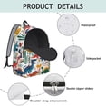 thumbnail image 4 of Cute Dinosaur Pattern Backpack for School,Cute School Bag,Schoolbag with Adjustable Shoulder Straps & Padded Back,15.7"x11.8"x5.5", 4 of 5