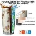 thumbnail image 7 of 20 Oz Dachshund Footprint Coffee Tumbler Double Wall Insulated Stainless Steel Water Bottle | Metal Reusable Thermoses Flask with Cup Cap | Leak & Sweat Proof with Anti-Dust Lid, 7 of 7