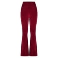 thumbnail image 5 of Itsame Comfortable Loose Pants for Womens Solid Color Tight High Waisted Wide Leg Sweatpants Red Size L, 5 of 7