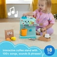thumbnail image 4 of Fisher-Price Laugh & Learn Learn & Serve Coffee Café Toddler Electronic Toy, 10 Play Pieces, 4 of 8