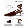 thumbnail image 3 of Women  Closed-Toe, Pointed-Toe Slingback Pumps — Kitten-Heel Formal Footwear, 3 of 4