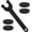 Black, variant on Black Grinder Wrench with 2 Lock Nuts