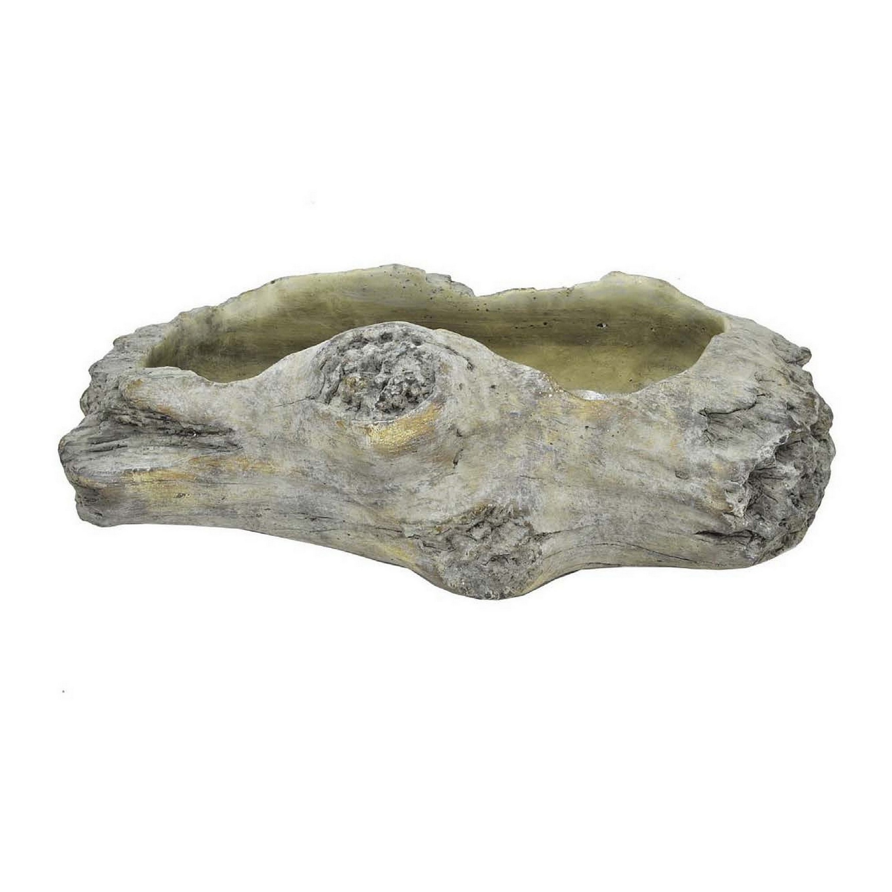 Paul Accent Planter with Driftwood Like Design Gray Terracotta 16 Inch