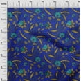 thumbnail image 3 of oneOone Viscose Chiffon Blue Fabric Asian Floral Sewing Craft Projects Fabric Prints By Yard 42 Inch Wide, 3 of 5