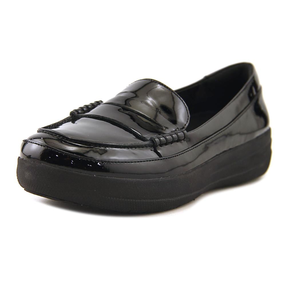 FitFlop FitFlop Sporty Women Round Toe Patent Leather Black Loafer