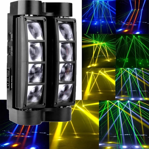 RGBW 8LEDs Spider Moving Head Stage Light Beam DMX Disco Party DJ Lighting
