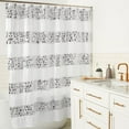 thumbnail image 2 of Zahari Home 13pc Sinatra Bathroom Shower Curtain Set Classic Shower Curtain & 12 Shower Curtain Hooks Luxury Pretty Shower Curtain Unique Design Bling White Shower Curtain Set, 2 of 5