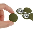 thumbnail image 4 of Unique Bargains 10pcs 40L Fabric Cloth Covered Button 25mm Round Metal Shank Sewing Buttons for Suits Dress Blouses, Navy Green, 4 of 5