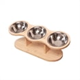 thumbnail image 1 of Elevados para Gatos con 3 de Acero Inoxidable Elevados para Comida y Agua Cuenco Elevado para Mascotas con Inclinación de 15 Grados, 1 of 6
