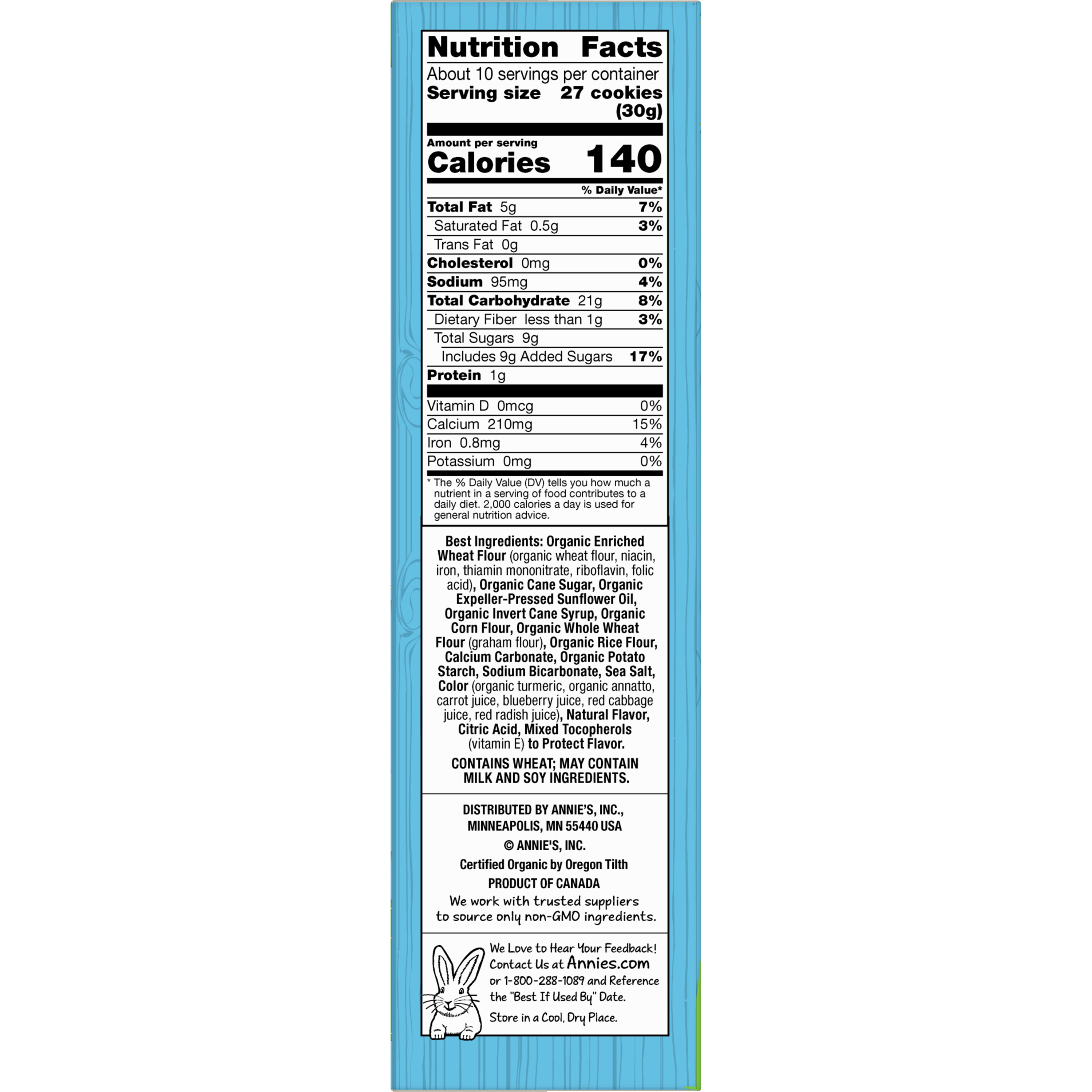 Annie's Organic Birthday Cake Whole Grain Bunny Graham Snacks, 11.25 oz