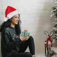 thumbnail image 2 of 2PC Santa Hat Christmas Costume Decoration Adult Unisex One Size Soft Hat Holiday Party X-Mas Cosplay, 2 of 10