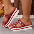 thumbnail image 4 of QNANSPI Women's Beach Slides, Casual Footwear for Women, Womens Elevated Sole Low Heel Cozy Casual for Beach and Outdoor Activities, 4 of 6