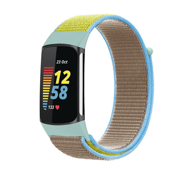 Bracelet en Nylon pour Fitbit Charge 5 Original Intelligent Sport Confortable Correa pour Fitbit Charge 5 Bracelet Respirant Camel pour Fitbit Charge 5