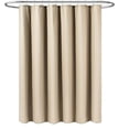 thumbnail image 1 of Cortina de ducha de tela beige, cortinas de ducha de tela resistente con textura tipo gofre para baño, juego de cortinas de baño con peso de lujo para spa de hotel con 12 ganchos de plástico, 71 x 71, 1 of 7
