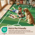 thumbnail image 4 of Design&I 3'x5' Washable Accent Rug Soccer Layout Field Centered Pitch Lines Door Center Goal Markings for Bedroom, Walk-in Closet, Pet Friendly & Non-Slip Built-In Grip, 4 of 7