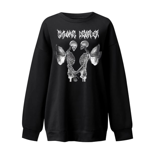 Sudadera para mujer Sudaderas de cuello redondo Festival Moda Otoño Impreso Blusa de manga larga suelta Casual Pullover Tops Sudadera Odeerbi ODB-5