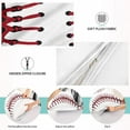 thumbnail image 5 of Coolnut Baseball Stitch Clip Plush Pillowcase, Luxury Soft King Pillow Case for Hair and Skin, Standard Size Pillow Covers with Zipper Closure, 20x30in Home Decor Gifts, 5 of 7