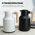 thumbnail image 3 of 1L Thermal Coffee Carafe Double Walled Thermal Carafe Pot With Wood Handle Water Kettle Insulated Flask Tea Carafe Keeping Hot Cold, 3 of 7