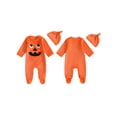 thumbnail image 2 of xiaxaixu Barboteuse Décontractée pour Garçons Bébé Halloween Manches Longues Col Rond Broderie Dessin Animé avec Chapeau, 2 of 9