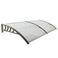 thumbnail image 6 of Aimee Lii 40" x 80" Door Window Awning Polycarbonate Cover Front Door Outdoor Patio Awning Canopy UV Rain Snow Protection Hollow Sheet Silver & Gray, 6 of 15