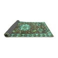 thumbnail image 2 of Ahgly Company Indoor Square Animal Turquoise Blue Traditional Area Rugs, 8' Square, 2 of 4