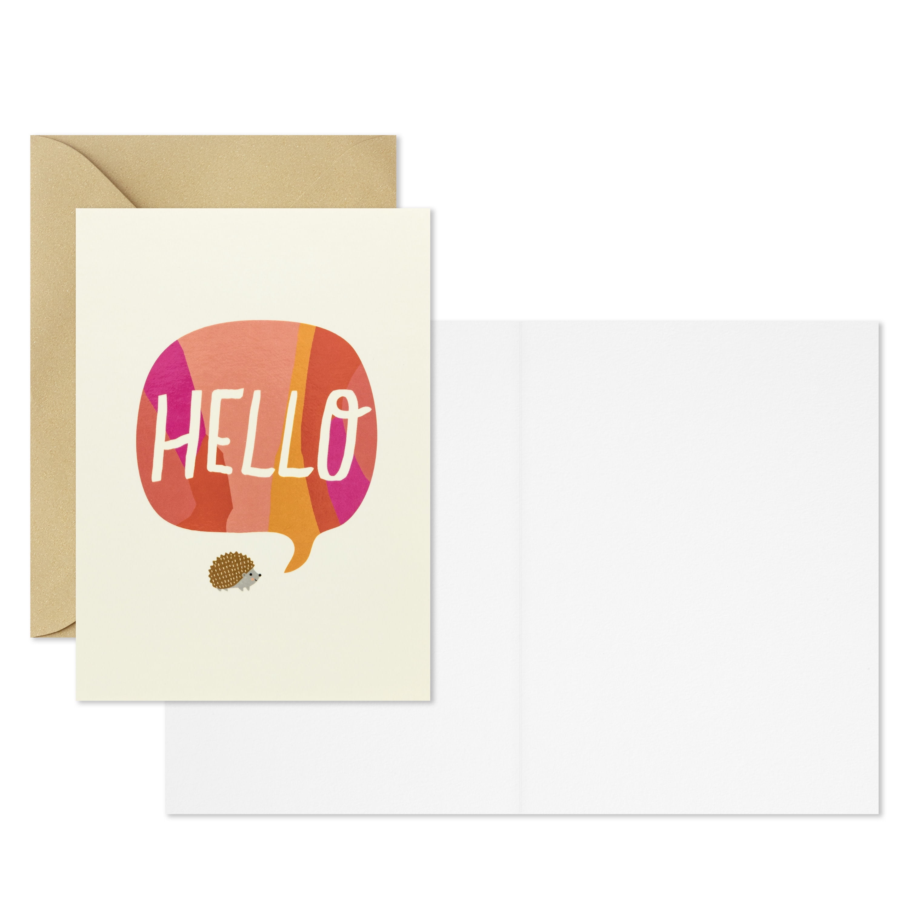 Hallmark Blank Thinking of You Notes (Hedgehog Hello), 10 Count