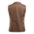 thumbnail image 3 of Cloudstyle Men's V-Neck Dress Suit Business Casual Waistcoat 5 Button Slim Fit Waistcoat, 3 of 5